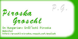 piroska groschl business card